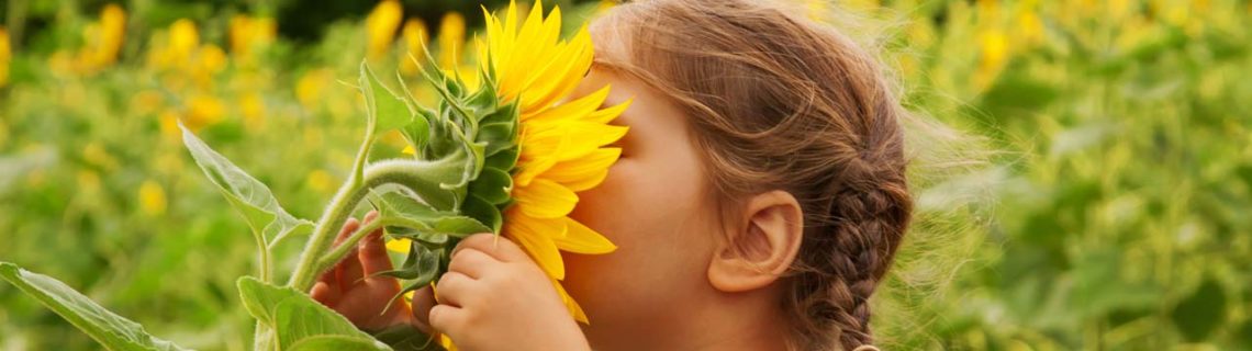Andere Konsultationsservices Heuschnupfen Mädchen Sonnenblume